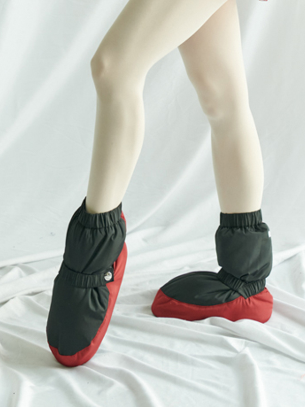 Mia Dancewear_ウォームアップブーツ(Black&Red)