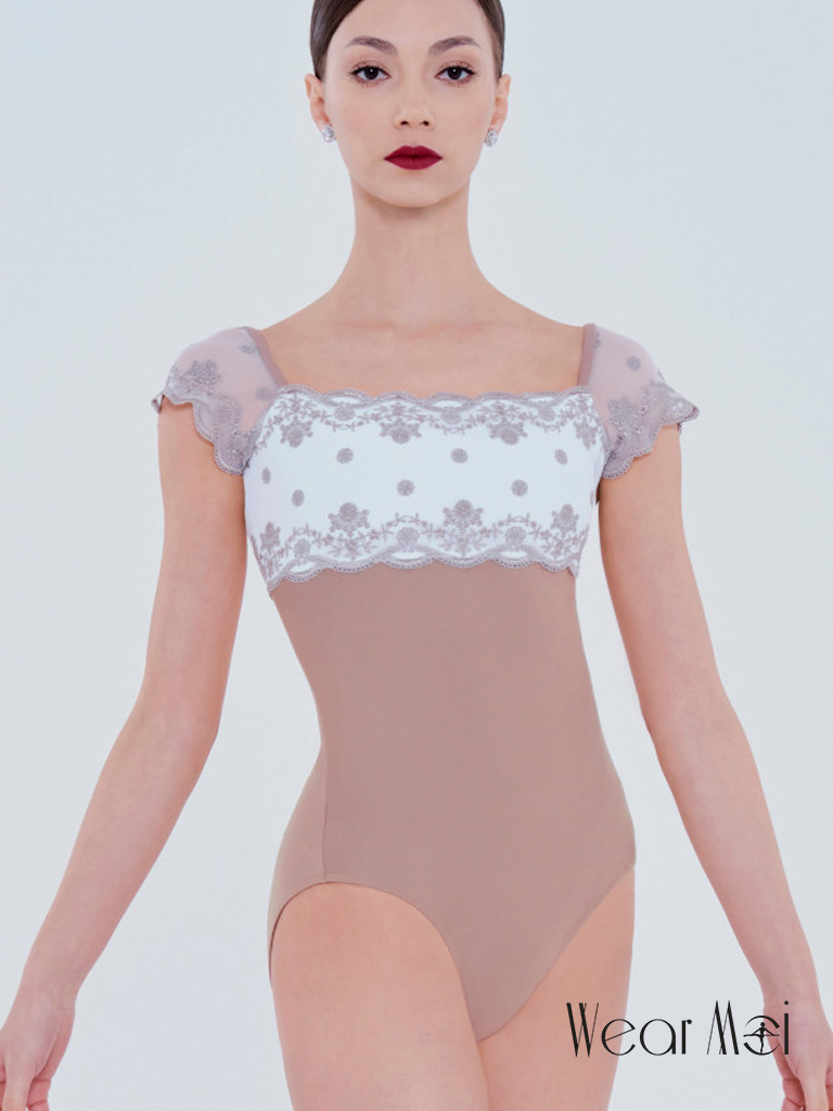 Wearmoi_Narcisse Leotard（ナルシス）_Moka/White