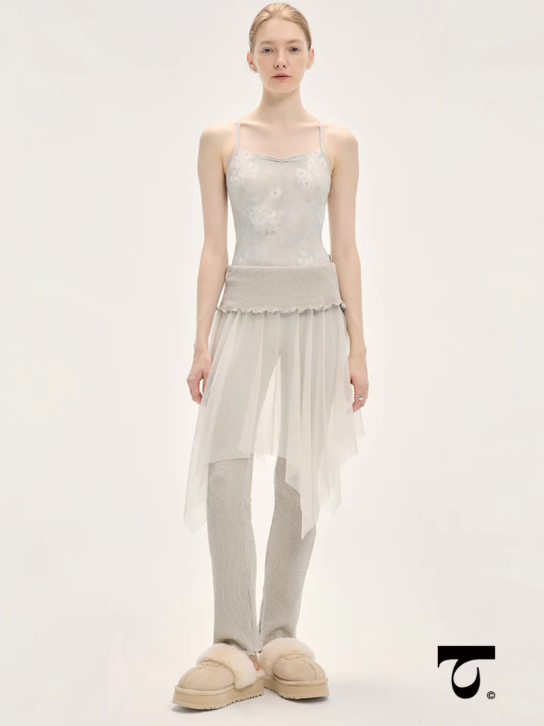 Typha_Cotton Fold-Over Flare Pants